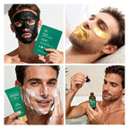 Christmas Gifts for Men, 30 Pcs Men Bergamot Facial Skin Care Set, Beard Grooming Kit, Spa and Bath, Self-Care Gift, Face Cleanser, Beard Oil, Serum, Parfume, Birthday, Valentines, Husband, Dad