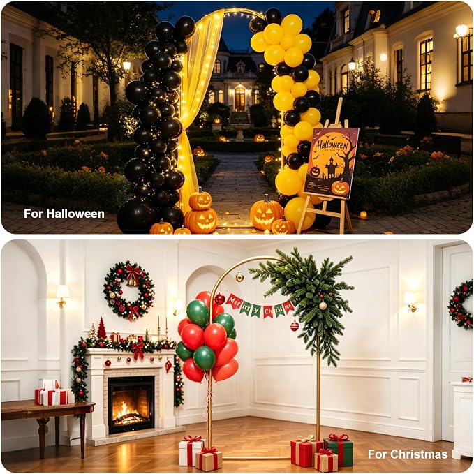 6.6 FT Metal Arch Backdrop Stand, Balloon Arch Stand, - Image 7