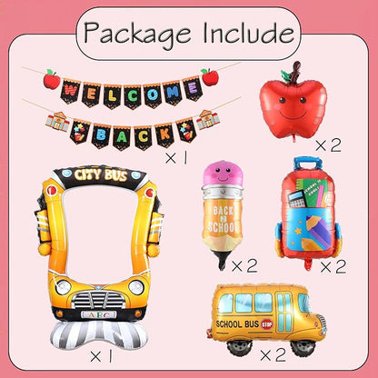 Welcome Back To School Balloons Set, First Day of School Decorations | 11Pcs - Image 2