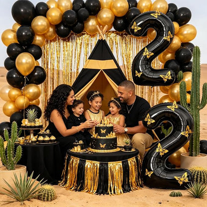 40 Inch Black Number 2 Balloon - Image 4