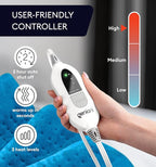 GENIANI Electric Throw - XXL Heating Pad for Back Pain & Menstrual Pain Relief, Auto Shut Off, Machine Washable, Moist Heat Pad for Neck and Shoulder, Cramps Relief, Aqua Blue 18'‘×26’’