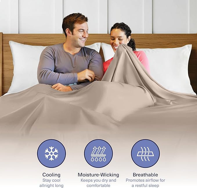 Kickoff Viscose Bamboo Pillowcase, King, Set of 2, 100% Organic Hidden Zippered Viscose Bamboo Pillow Case King Size, Cooling Pillow Cover for Hot Sleepers (20"x40", Snow White)