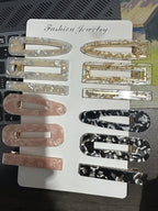 12 Pieces Acrylic Resin Marble Hair Clips Set, Decorative Pearls Hair Barrettes Sweet Decorative Bobby Pins Hairpin Headwear Hair Accessories Headwear for Women and Girls…