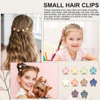 JANYUN 120 Pcs Mini Flower Hair Clips, Colorful Small Hair Claw Clips Cute Tiny Jaw Clips Hair Pins Hair Barrettes Accessories for Women