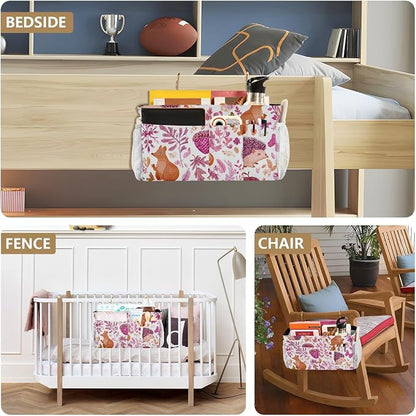 Bedside Caddy Metal Frame Hanging Organizer Bunk Bed Dorm Accessories Hook And - Image 8