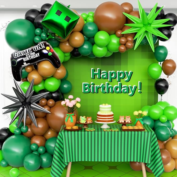 158Pcs Pixel Balloon Garland Arch Kit by Unknown