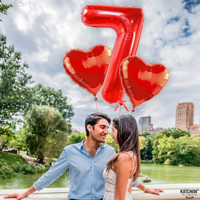 KatchOn, Giant Red Number 7 Balloon - Image 7