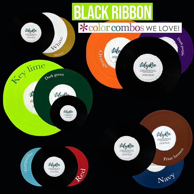 Black Ribbon 1/4 Inches 36 Yards Satin Roll Perfect - Image 5