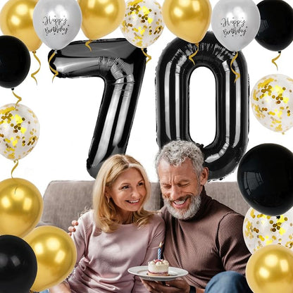 70th Birthday Decorations for Men Women, 40 inch 70 Balloon Numbers - Image 6