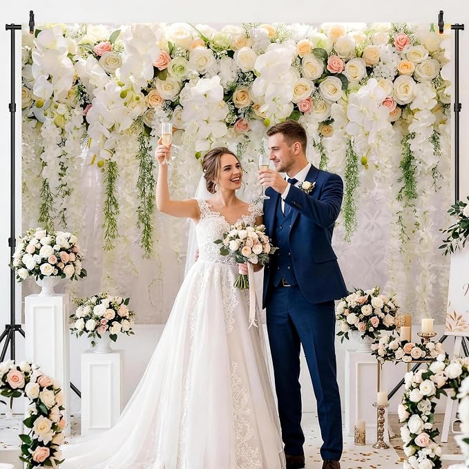 Mocsicka Wedding Flower Backdrop Wall Floral Bridal Shower Backdrops - Image 2