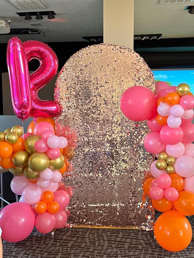 1 Balloon Numbers Birthday Decorations, 40In Rose Purple Balloons - Image 4