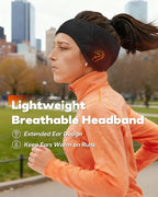 Winter Sport Headband Ear Warmer - Windproof Forehead & Breathable Fleece Headband for Skiing, Running, Cycling