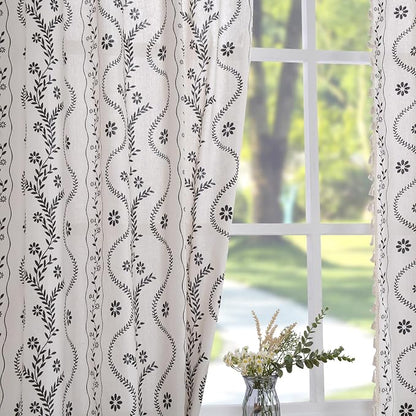 Schweek Boho Tassels Curtain 63 Inches Long 2 Panels - Image 7