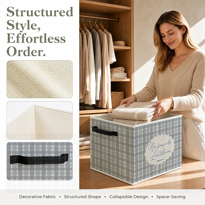 Christian Nursery Foldable Storage Bins Box - Image 2