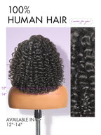 LUVME HAIR 100% Human Hair Wigs Curly Deep Wave Glueless Lace Front 14 Inches, Pre Cut Plucked Hd Lace Short Wig Ready To Go Natural Color Straight Bleached Knots Side Part Black Wigs