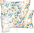 2 Pack Mulberry Silk Pillowcase for Hair and Skin - Standard Size 20 x 26 Inches with Hidden Zipper Colorful Leaf 19 Momme Soft Sleeping Silk Pillow Case for Women, Moms