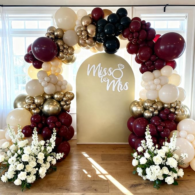50pcs Burgundy Balloons, 12 Inch Maroon Balloons | Helium Quality - Image 4