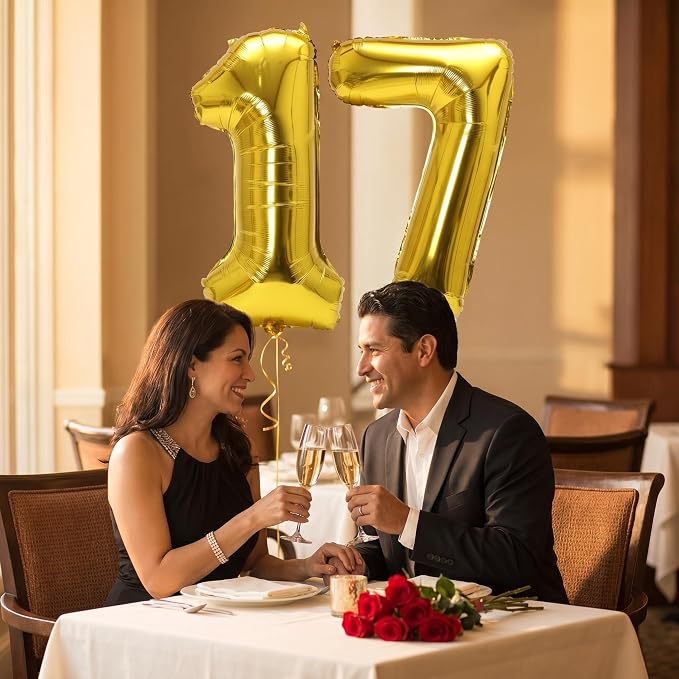 YPSelected 32 Inch Large Foil Helium Number Balloon Birthday Wedding Party 0-9 - Image 3