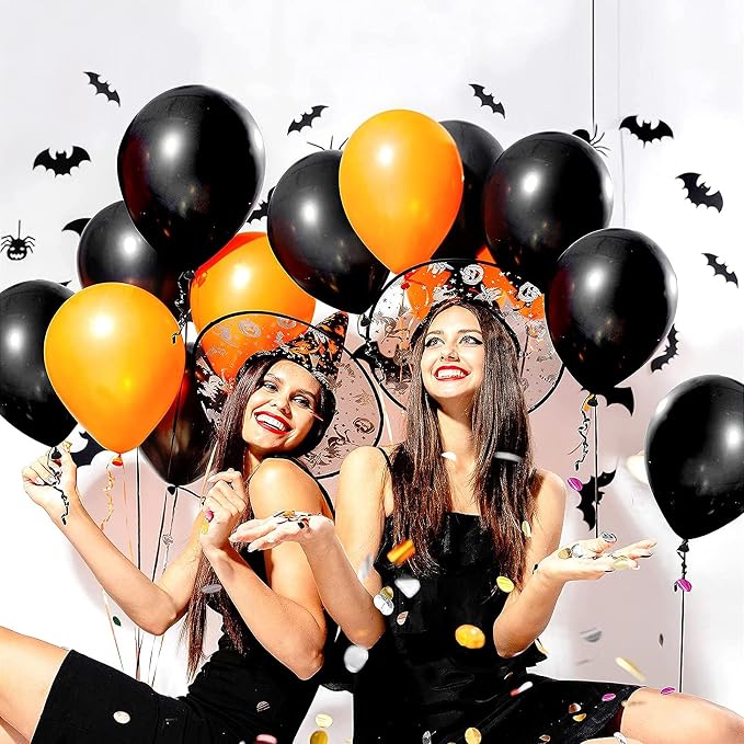 FOTIOMRG Black Balloons 12 inch, 50 Pack Black Party Balloons Good Quality - Image 3