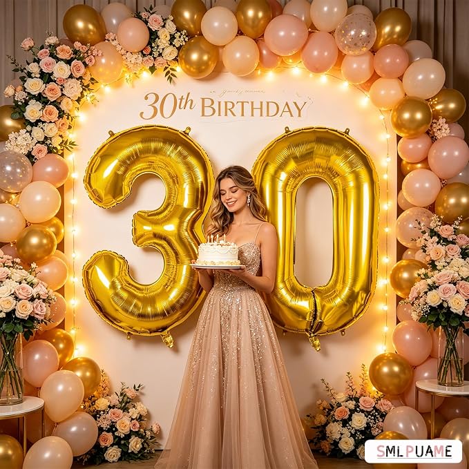 40 Inch Gold Number 3 Balloon, 3rd Birthday Decoration Boys Girls | Large Self - Image 5