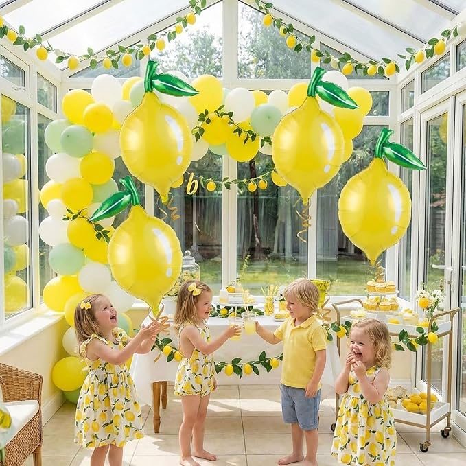 Lemon foil Balloons Summer lemonade - Image 3