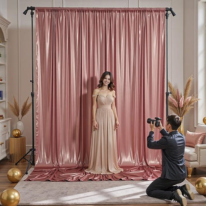 20x10FT Rose Gold Sequin Backdrop Curtain - Image 8