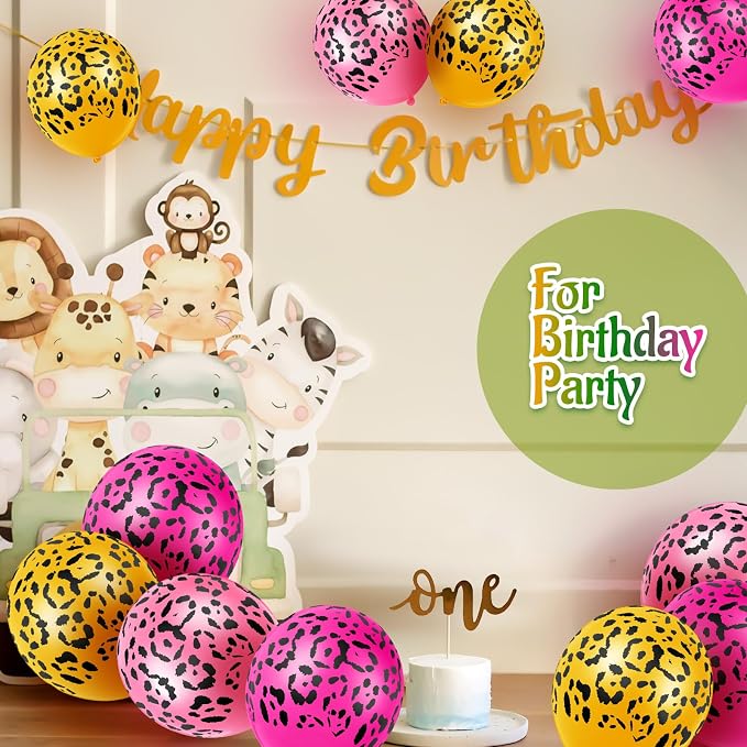 Gejoy 36 Pcs Cheetah Balloons Pastel Leopard Print Balloons 12 Inch Spots Latex - Image 3