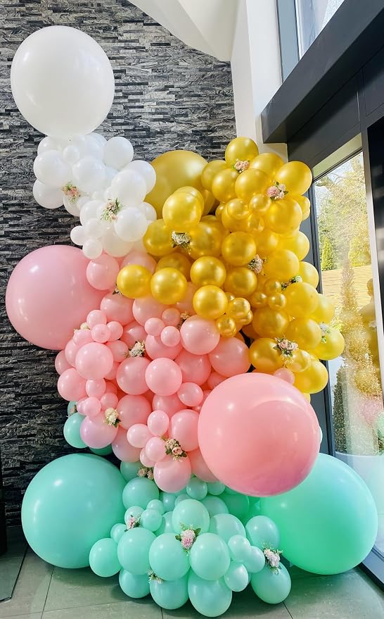 Mint Green Balloons Different Sizes 135pcs 18 12 10 5 Inch Pastel Green Balloon - Image 6