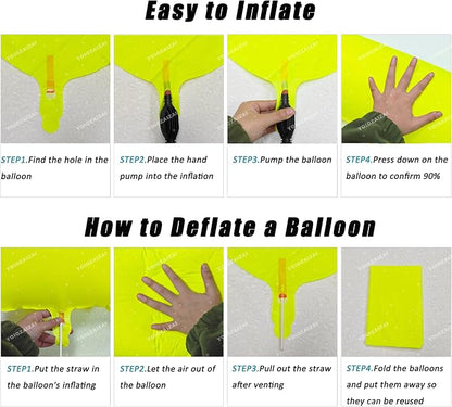 40 IN Fluorescent Yellow Number 6 Balloon Neon Yellow 6 Foil Balloon | - Image 3