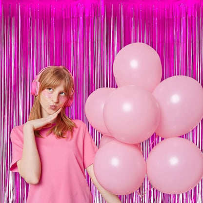Hot Pink Party Streamers Backdrop - Image 3