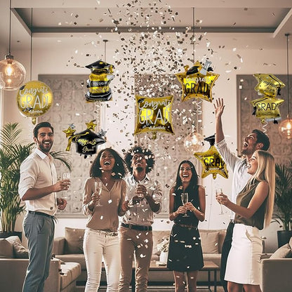 12pcs Graduation Balloons Set, Congrats Grad Foil Balloons Class of 2026 - Image 6