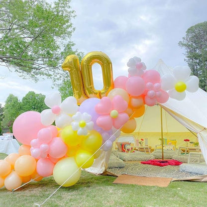 Gold 10 Number Balloons, 40 Inch Giant Number 10 Balloons Foil Mylar Helium - Image 5