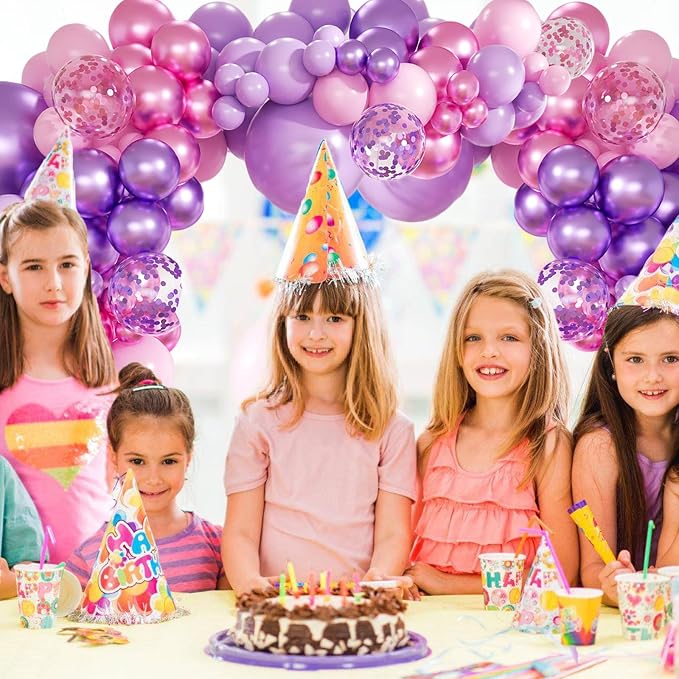 Pink Purple Balloon Garland Arch Kit - Image 7