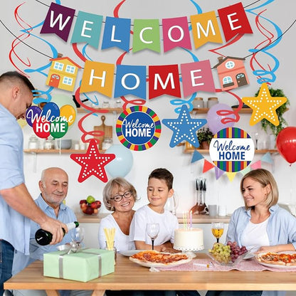 Welcome Home Banner, Colorful Paper Welcome Home Decorations - Image 4