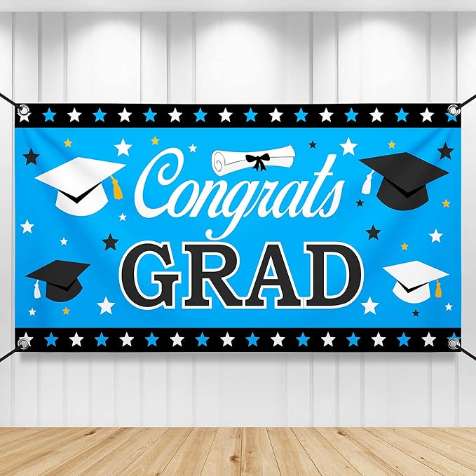KatchOn Congrats Grad Banner 72x44 Inch | Graduation Banner, Congratulations by KatchOn