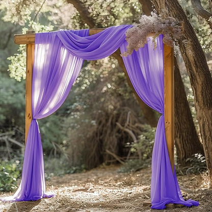 Wedding Arch Draping Fabric Backdrop 2 Panels, Lavender Purple | 28.7"x20FT - Image 7