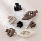 3 Styles 12PCS Hair Clips for Women Small Medium Big Claw Clips for Thin Thick Hair 4.6'' Flat Hair Claws 2'' Rectangle |Small Double Row Hair Claw Clips Combination Hair Accessories for Women