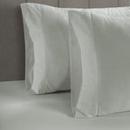 Lane Linen 100% Organic Cotton Pillow Cases Standard Size Set of 2 (20"x26") - Cotton Pillowcases Standard Size - Soft Sage Green Pillow Cases Set of 2 - Standard Pillow Case Pack of 2 - Mineral