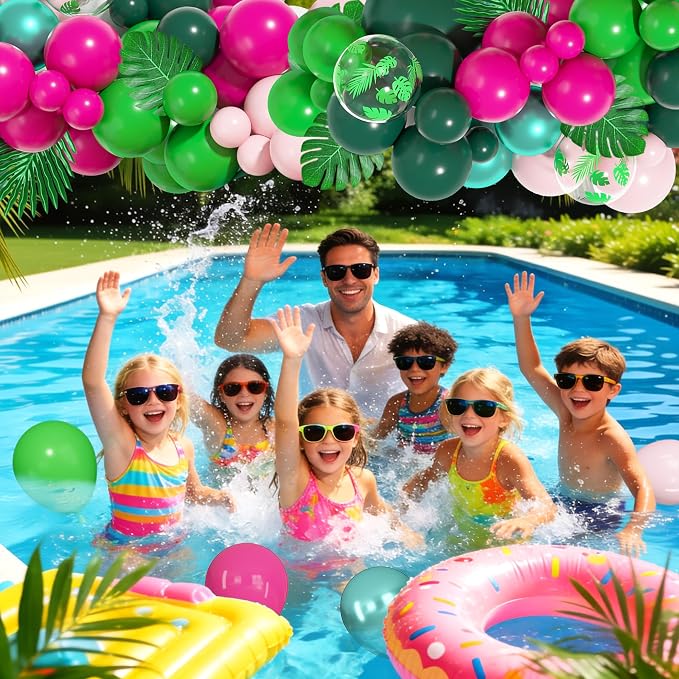 157pcs Tropical Balloons Arch Garland Kit, Hawaiian party Decor | Luau Summer - Image 4
