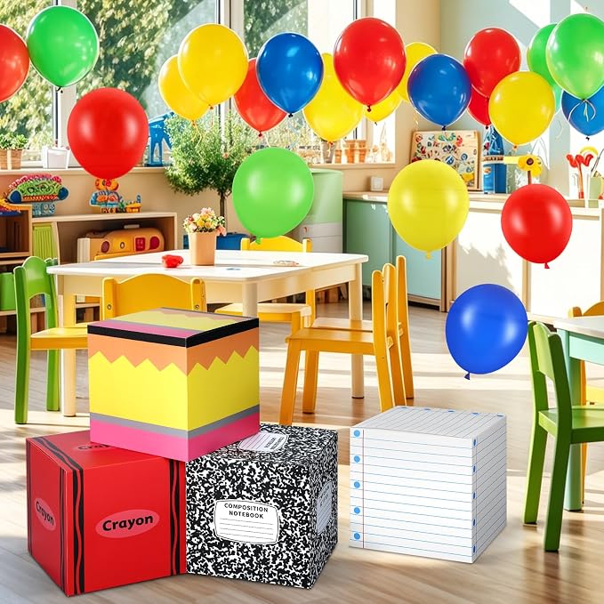 Booson 115 Pcs Back to School Decor Sets First Day of School Balloon Box | - Image 6