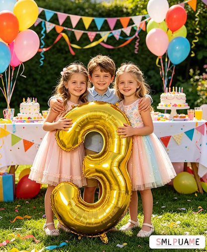 40 Inch Gold Number 30 Balloons, 30th Birthday Party Decorations | Large Self - Image 5