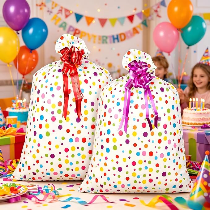 2 Pcs Large Gift Bags Oversized Plastic Storage Bags 48"x 36" - Image 5