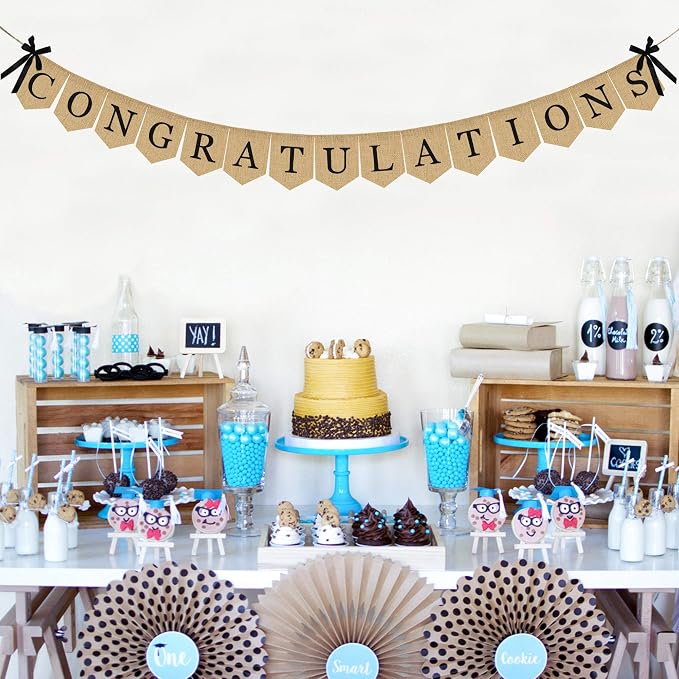 Congratulations Burlap Banner - Image 6