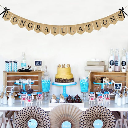 Congratulations Burlap Banner - Image 6