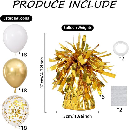 Gold Balloon Weights Pack of 6 - Image 2