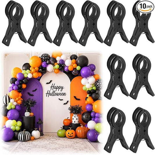 LemonRoad 10 Pack Large Balloon Arch Clips Plastic Transparent Backdrop Spring by Unknown