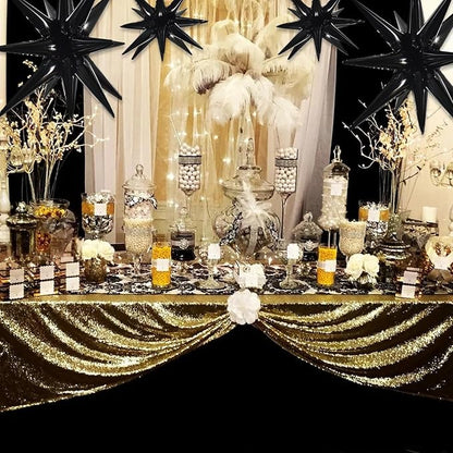 TONIFUL 4 Pcs Explosion Star Balloons Black Foil Balloon Party Decorations | 22 - Image 7