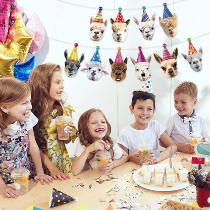 Hooqict Llama Birthday Banner Garland Funny Happy Birthday Decorations Party - Image 6