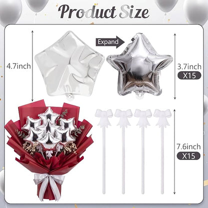 15 Pcs Mini Star Self Inflatable Balloons Bulk - Image 2