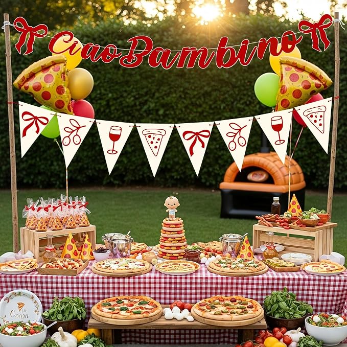 Affrolling Ciao Bambino Baby Shower Decoration Italian Baby Shower Banner Ciao - Image 5